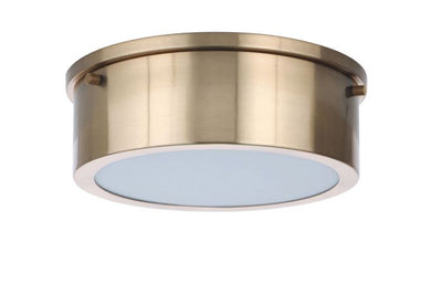 Fenn 1 Light 9" LED Flushmount in Satin Brass Flush Mount Craftmade