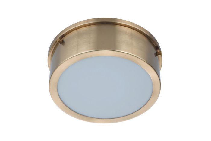 Fenn 1 Light 9" LED Flushmount in Satin Brass Flush Mount Craftmade