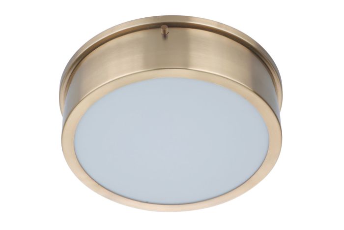 Fenn 1 Light 11" LED Flushmount in Satin Brass Flush Mount Craftmade