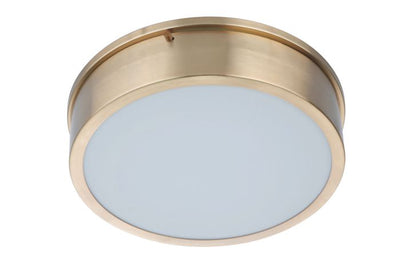 Fenn 1 Light 13" LED Flushmount in Satin Brass Flush Mount Craftmade