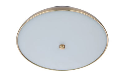 Soul 1 Light 12.5" LED Flushmount in Flat Black/Satin Brass Flush Mount Craftmade