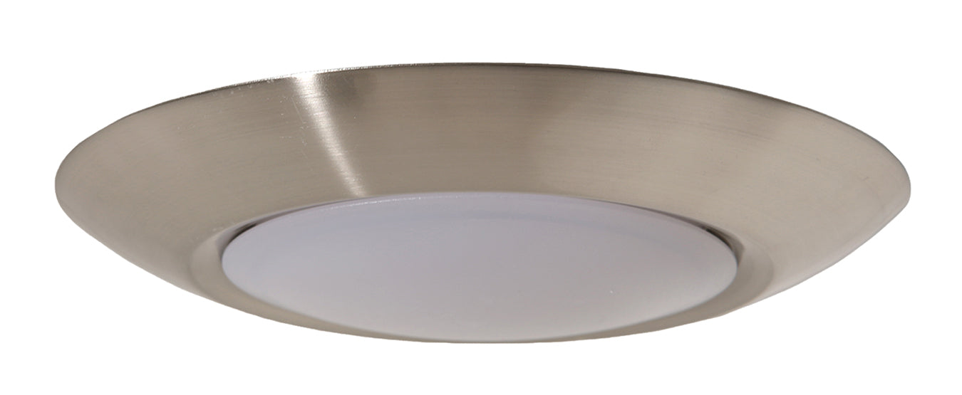 Slim Line 1 Light 4" LED Flushmount in Brushed Polished Nickel (6" Overall Diameter) Flush Mount Craftmade