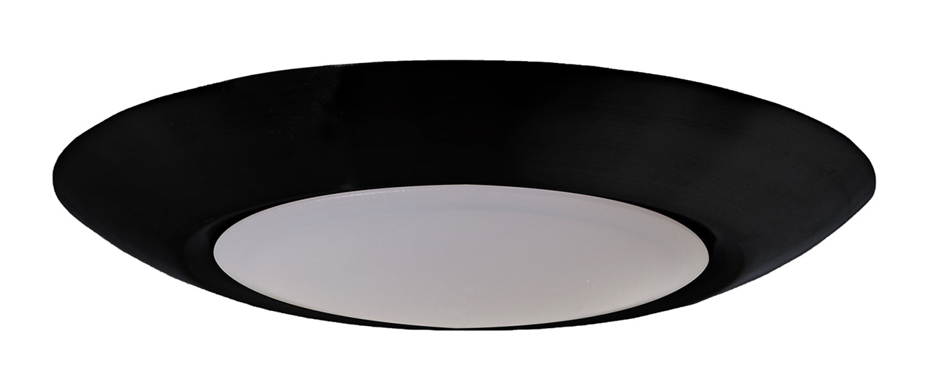 Slim Line 1 Light 4" LED Flushmount in Flat Black (6" Overall Diameter) Flush Mount Craftmade