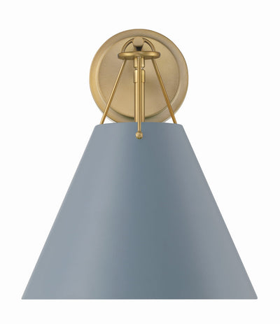 Xavier 1 Light Vibrant Gold + Blue Sconce Wall Sconce Crystorama