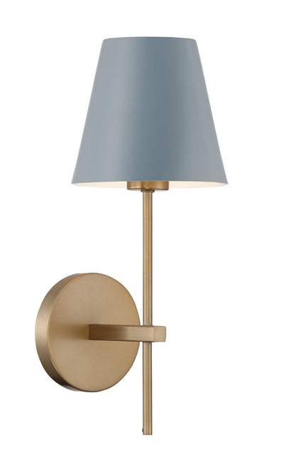 Xavier 1 Light Vibrant Gold + Blue Sconce Wall Sconce Crystorama