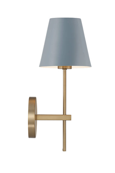 Xavier 1 Light Vibrant Gold + Blue Sconce Wall Sconce Crystorama