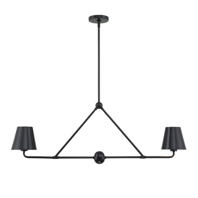 Xavier 2 Light Matte Black Chandelier Chandelier Crystorama