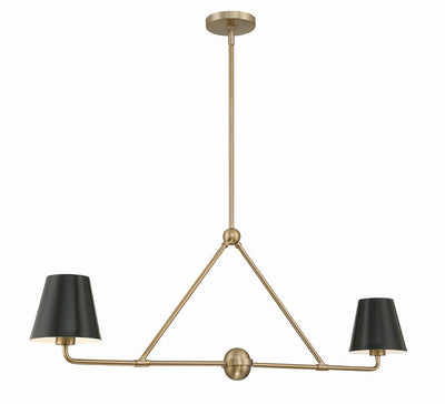 Xavier 2 Light Vibrant Gold Chandelier Chandelier Crystorama