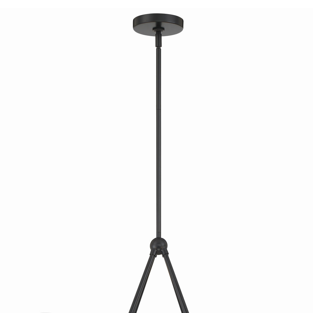 Xavier 4 Light Matte Black Chandelier Chandelier Crystorama