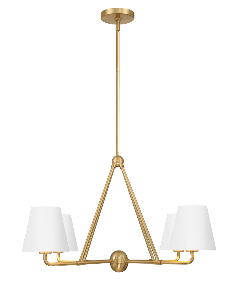 Xavier 4 Light Vibrant Gold + White Chandelier Chandelier Crystorama