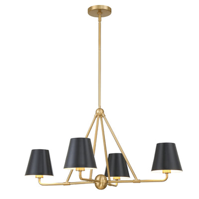 Xavier 4 Light Vibrant Gold Chandelier Chandelier Crystorama