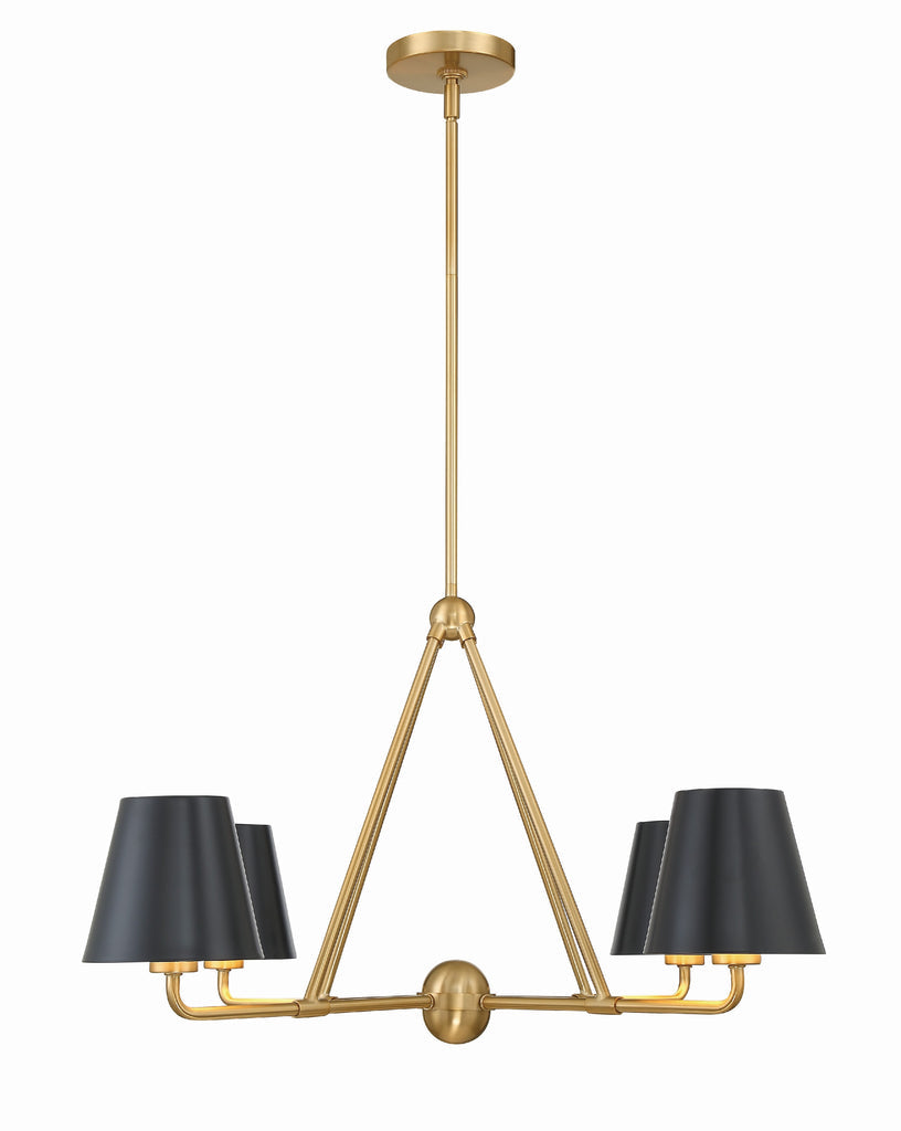 Xavier 4 Light Vibrant Gold Chandelier Chandelier Crystorama