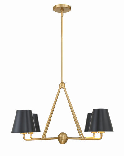 Xavier 4 Light Vibrant Gold Chandelier Chandelier Crystorama