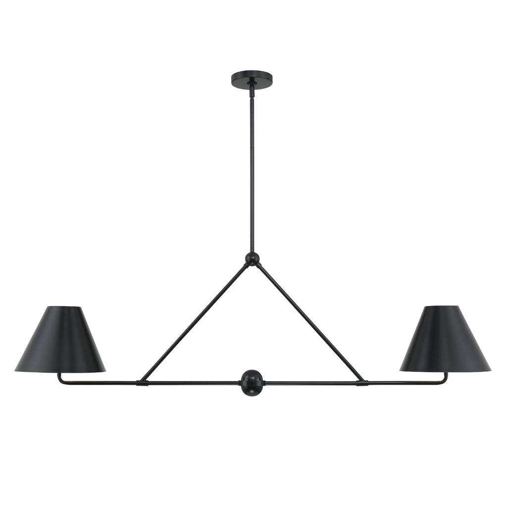 Xavier 4 Light Matte Black Chandelier Chandelier Crystorama