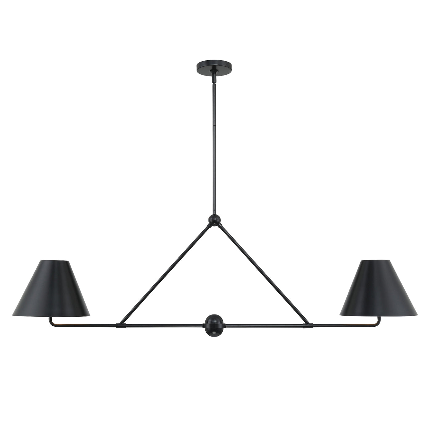 Xavier 4 Light Matte Black Chandelier Chandelier Crystorama