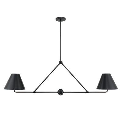 Xavier 4 Light Matte Black Chandelier Chandelier Crystorama