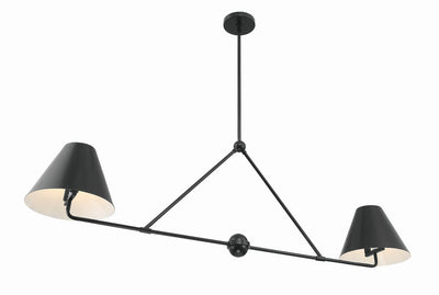 Xavier 4 Light Matte Black Chandelier Chandelier Crystorama