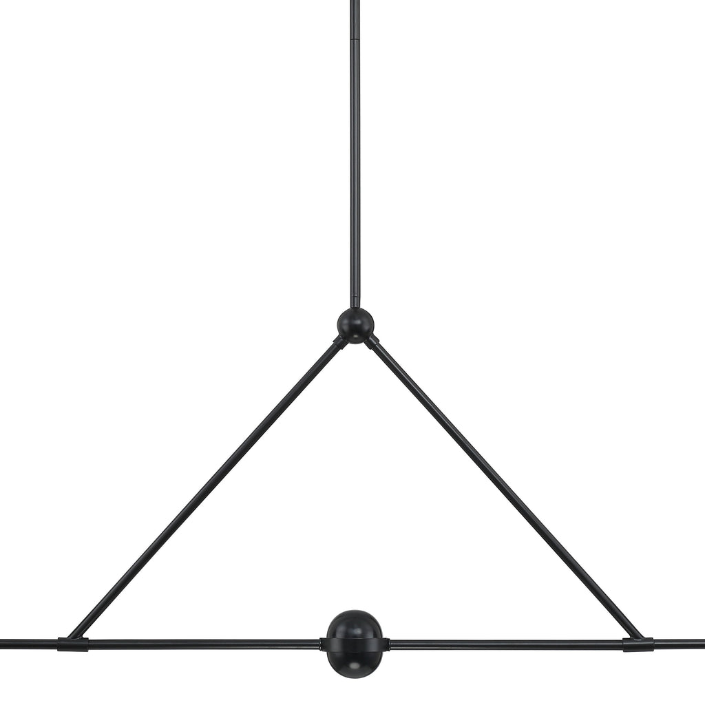 Xavier 4 Light Matte Black Chandelier Chandelier Crystorama