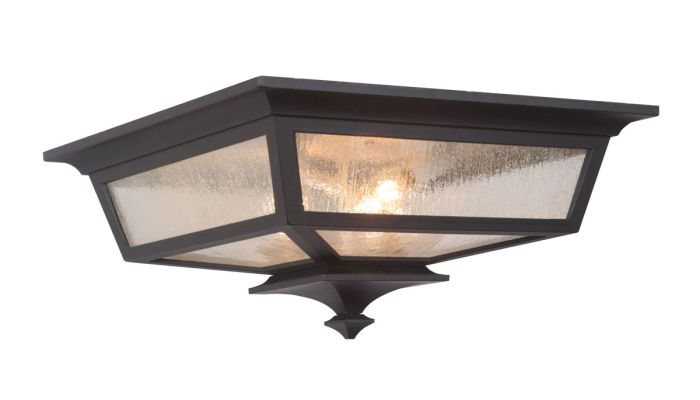 Argent II 3 Light Outdoor Flushmount in Midnight Exterior Craftmade