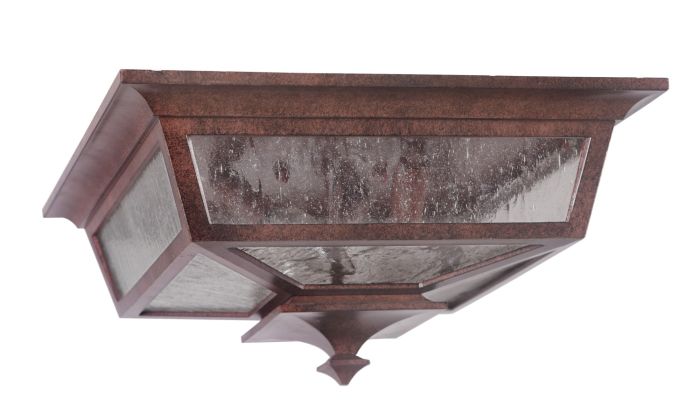 Argent II 3 Light Outdoor Flushmount in Aged Bronze Exterior Craftmade