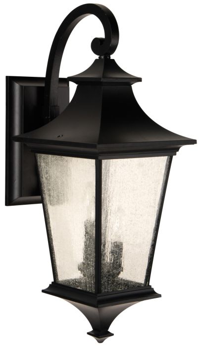 Argent II 3 Light Large Outdoor Wall Lantern in Midnight Exterior Craftmade