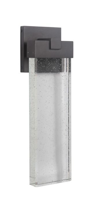 Aria 1 Light Medium LED Outdoor Wall Lantern in Textured Black Exterior Craftmade