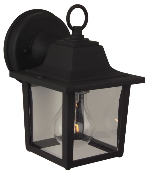 Coach Lights Cast 1 Light Small Outdoor Wall Lantern in Textured Black Exterior Craftmade