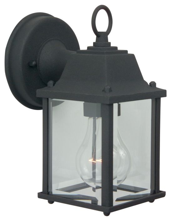 Coach Lights Cast 1 Light Small Outdoor Wall Lantern in Textured Black Exterior Craftmade