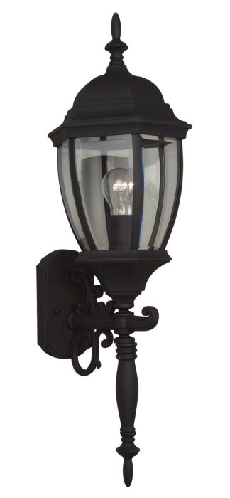 Bent Glass Cast 1 Light Medium Outdoor Wall Lantern in Textured Black Exterior Craftmade