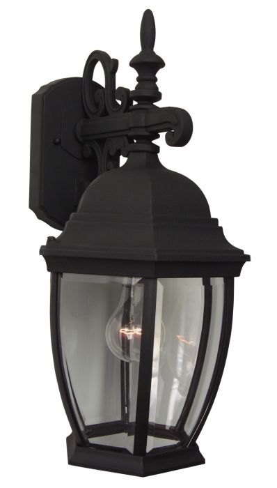 Bent Glass Cast 1 Light Medium Outdoor Wall Lantern in Textured Black Exterior Craftmade