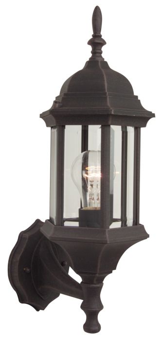 Hex Style Cast 1 Light Small Outdoor Wall Lantern in Rust Exterior Craftmade