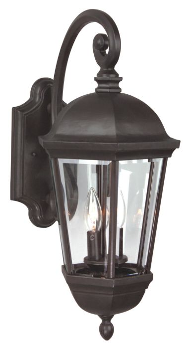 Britannia 3 Light Medium Outdoor Wall Lantern in Oiled Bronze Outdoor Exterior Craftmade