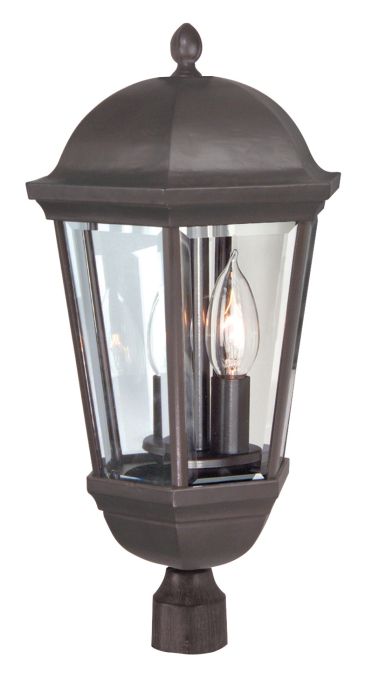 Britannia 3 Light Outdoor Post Mount in Oiled Bronze Outdoor