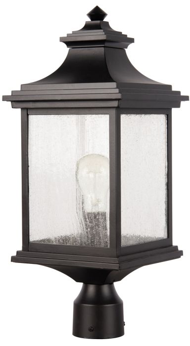 Gentry 1 Light Outdoor Post Mount in Midnight Post Craftmade