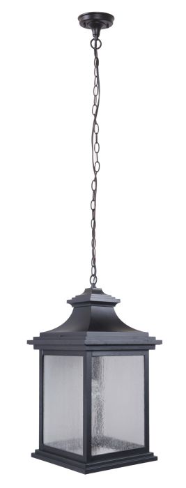 Gentry 1 Light Large Outdoor Pendant in Midnight Exterior Craftmade