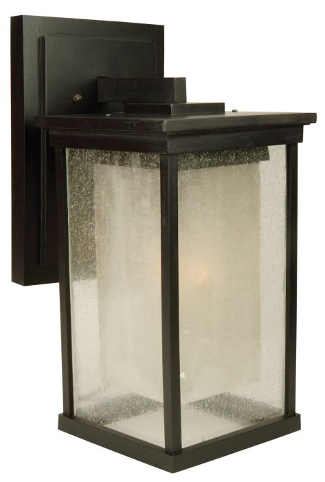 Riviera 1 Light Large Outdoor Wall Lantern in Oiled Bronze Outdoor Exterior Craftmade