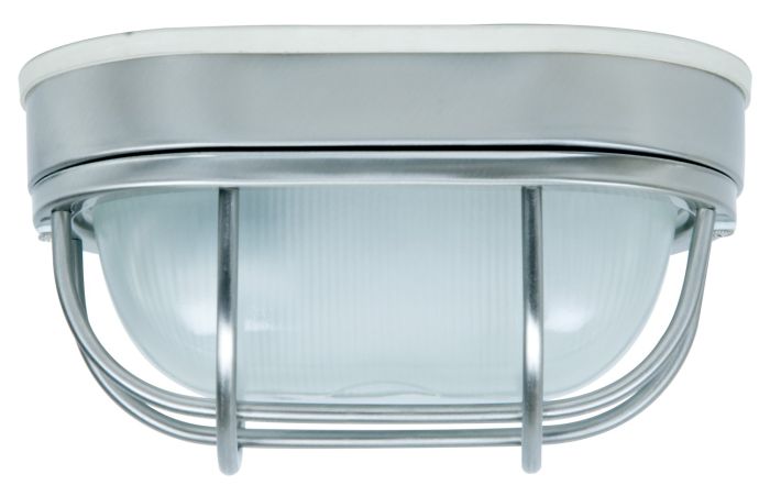 Oval Bulkhead 1 Light Small Flush/Wall Mount in Stainless Steel Exterior Craftmade