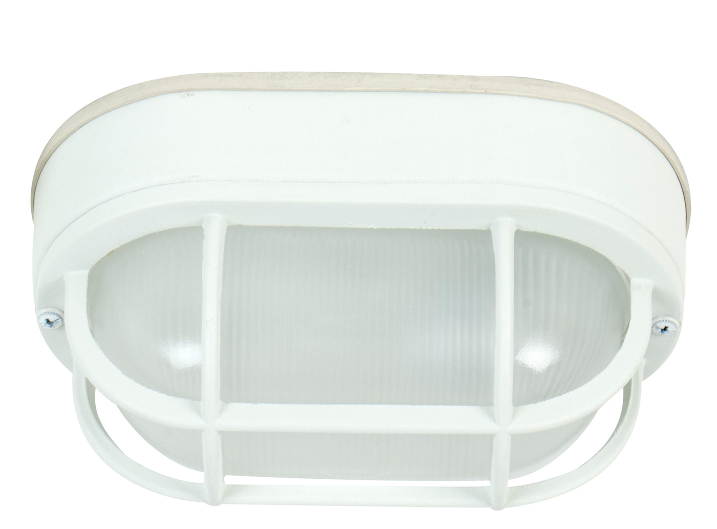 Oval Bulkhead 1 Light Small Flush/Wall Mount in Textured White Exterior Craftmade