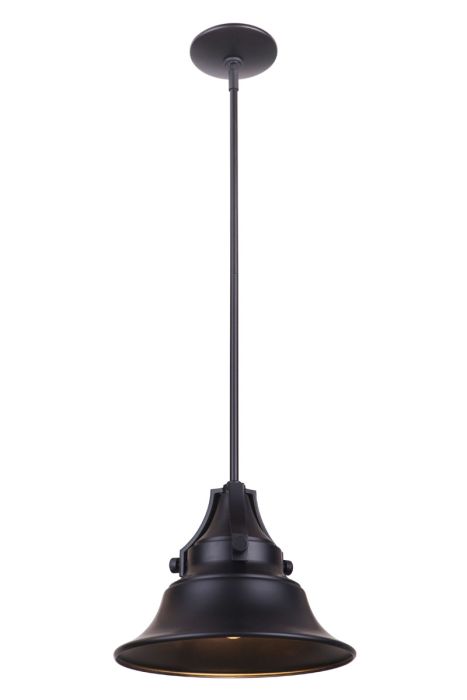 Union 1 Light Medium Outdoor Pendant in Midnight Exterior Craftmade