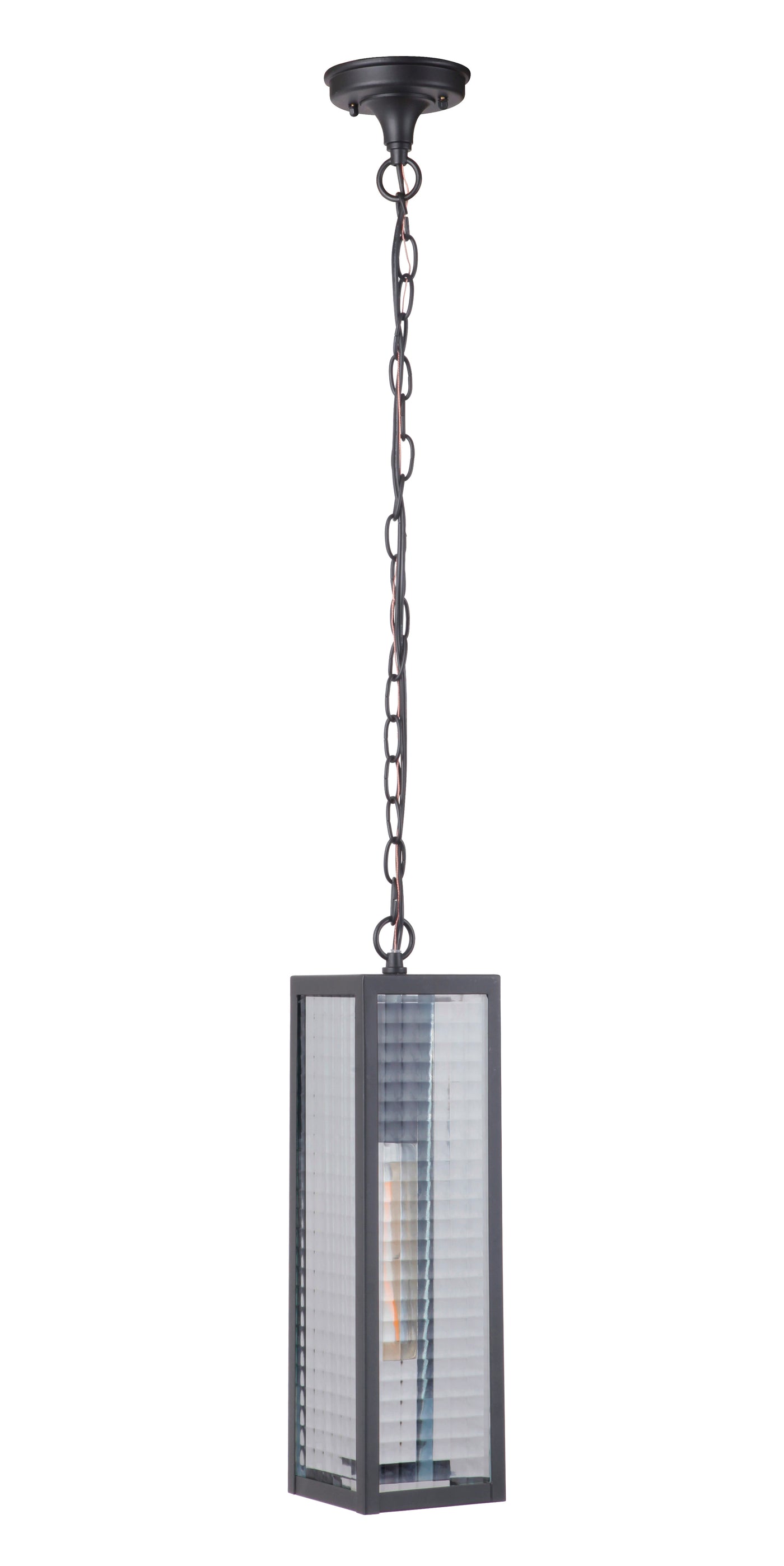 Deka 1 Light Large Outdoor Pendant in Midnight Exterior Craftmade