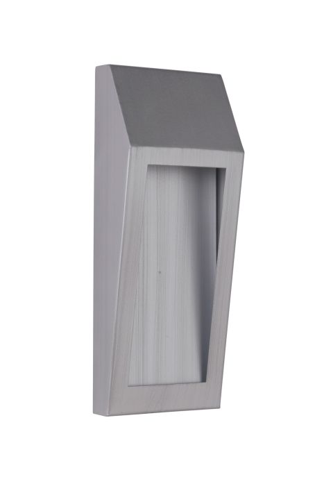 Wedge 1 Light Small LED Outdoor Pocket Sconce in Brushed Aluminum Exterior Craftmade