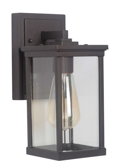 Riviera III 1 Light Small Outdoor Wall Lantern in Oiled Bronze Outdoor Exterior Craftmade