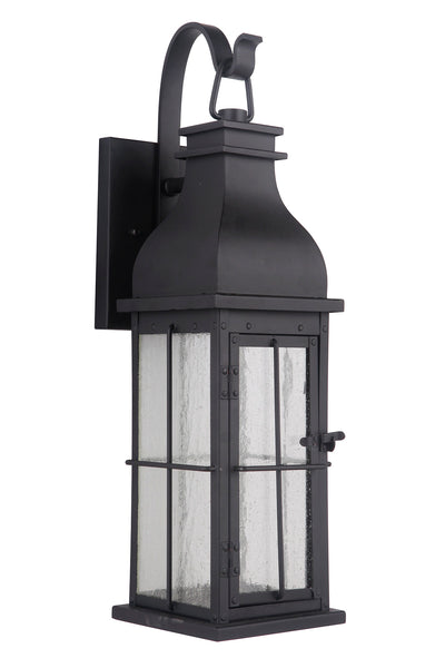 Vincent 1 Light Medium LED Outdoor Wall Lantern in Midnight Exterior Craftmade