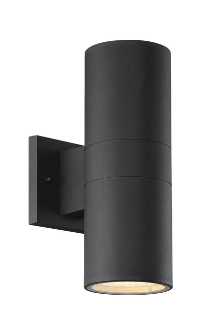 Pillar 1 Light Up/Down Outdoor LED Wall Lantern in Textured Black Exterior Craftmade