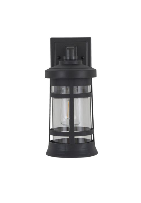 Resilience Small Outdoor Lantern in Textured Black, Clear Lens Exterior Craftmade