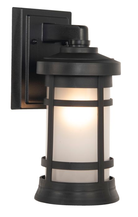 Resilience 1 Light Small Outdoor Wall Lantern in Textured Black Exterior Craftmade