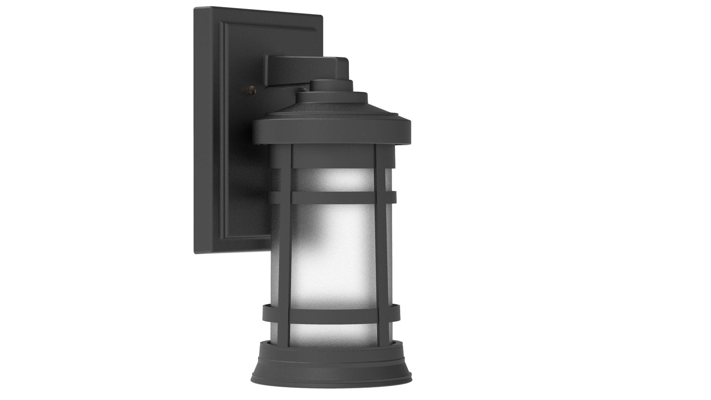 Resilience 1 Light Small Outdoor Wall Lantern in Textured Black Exterior Craftmade