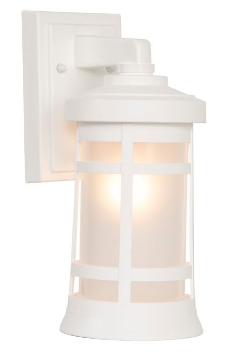 Resilience 1 Light Small Outdoor Wall Lantern in Textured White Exterior Craftmade