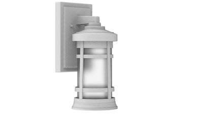 Resilience 1 Light Small Outdoor Wall Lantern in Textured White Exterior Craftmade