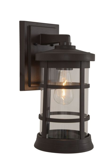 Resilience Large Outdoor Lantern in Bronze, Clear Lens Exterior Craftmade